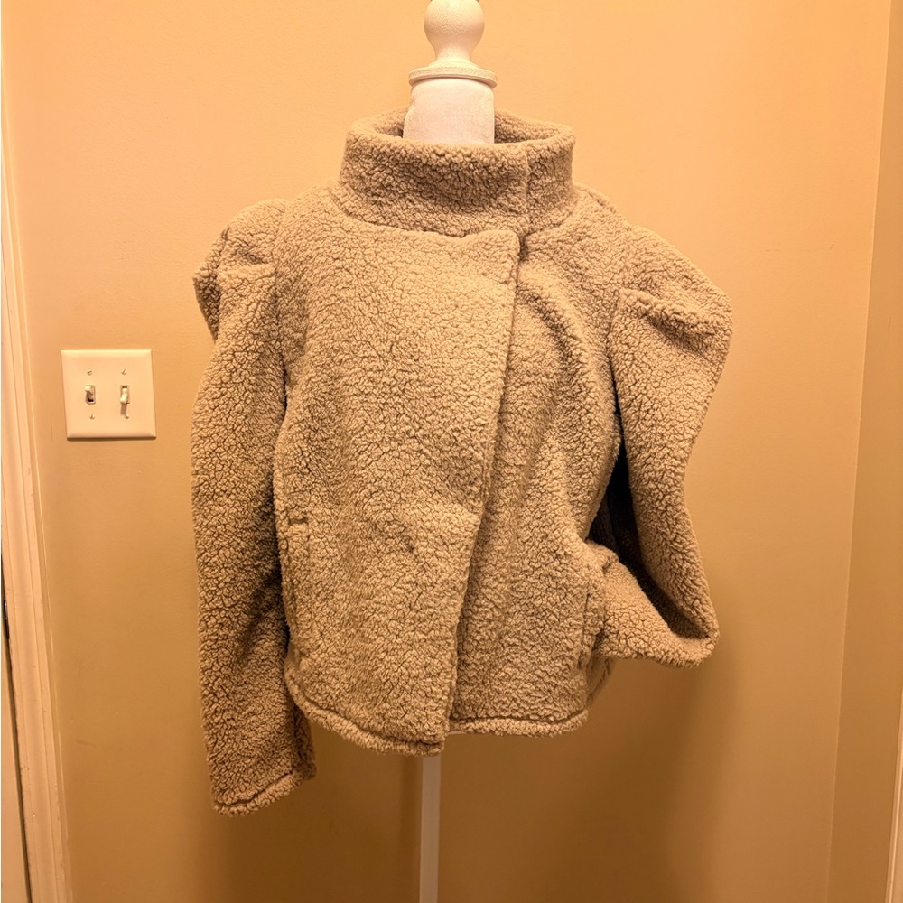 Express Tan Teddy Jacket